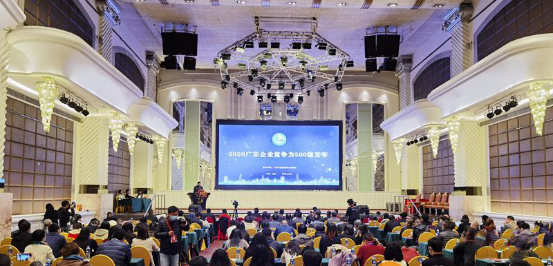 星空游戏科技入选2020广东企业竞争力500强